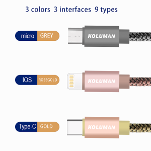 کابل تبدیل USB به لایتنینگ کلومن مدل DK - 19 طول 2 متر خاکستری