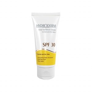 کرم ضد آفتاب هیدرودرم SPF 30 مناسب پوست های معمولی و خشک حجم 50 میلی لیتر - بی رنگ