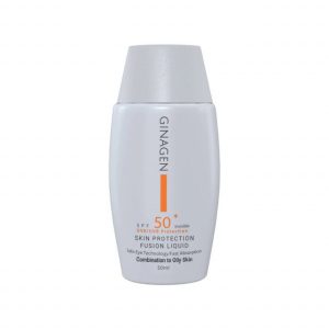 ضد آفتاب فیوژن واتر بی رنگ SPF 50 ژیناژن مناسب پوست چرب و مختلط حجم 50 میلی لیتر