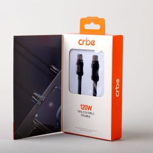 کابل USB-C کربی مدل BE-C105CC 120W طول 1.2 متر مشکی