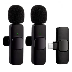 میکروفن یقه ای بی سیم مخصوص ایفون K9 Dual  بسته 2 عددی با تبدیل لایتنینگ