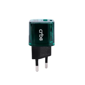 شارژر دیواری 33 وات کربی مدل CR-R102 GaN سبز آبی گارانتی 12 ماهه تکنوپاز
